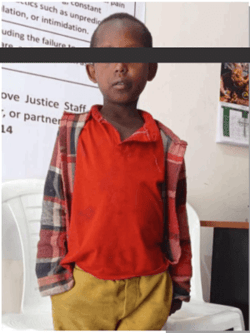 Abel, 7-year-old boy intercepted in Ethiopia