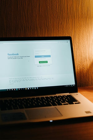 Facebook on computer screen - pexels