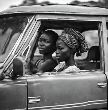 Sierra Leone girl in car