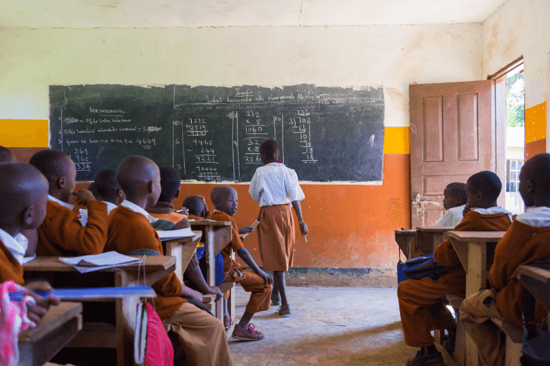 A classroom in an african school