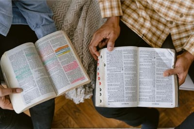 people reading bibles