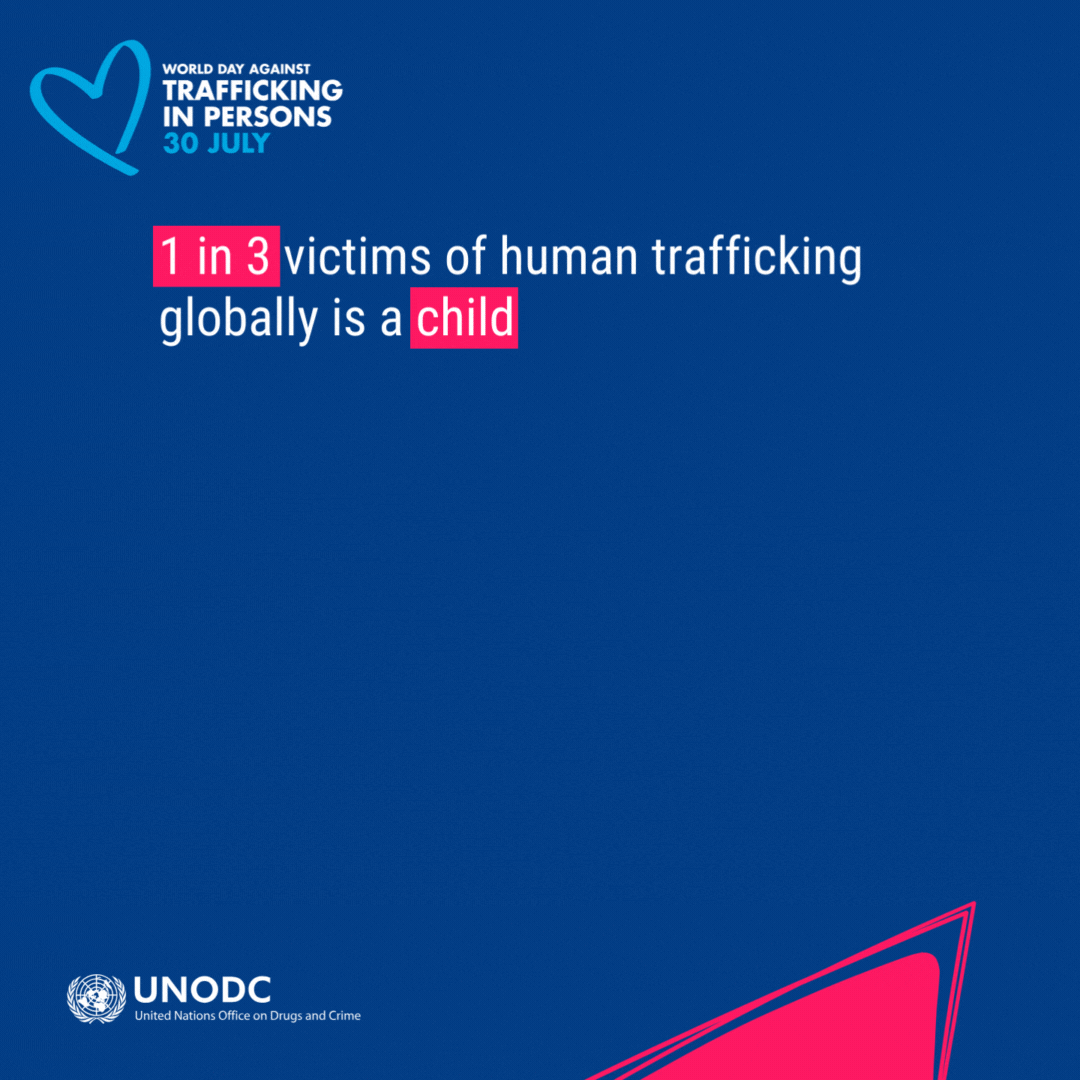 1 in 3 victims of trafficking is a child