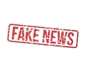 Fake news red stamp