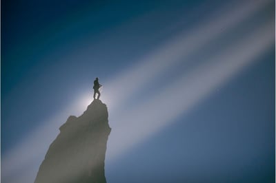 man on mountain