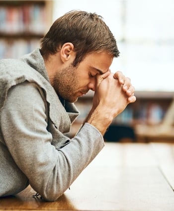 man praying