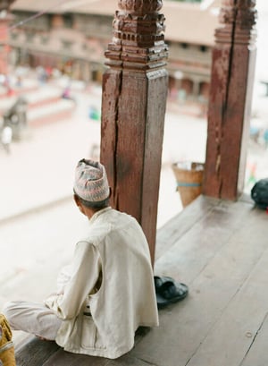 man waiting for someone