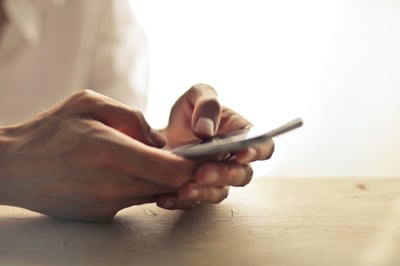 cell phone in hands
