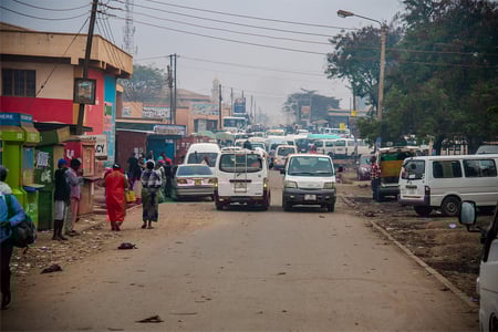 street in Africa with cars