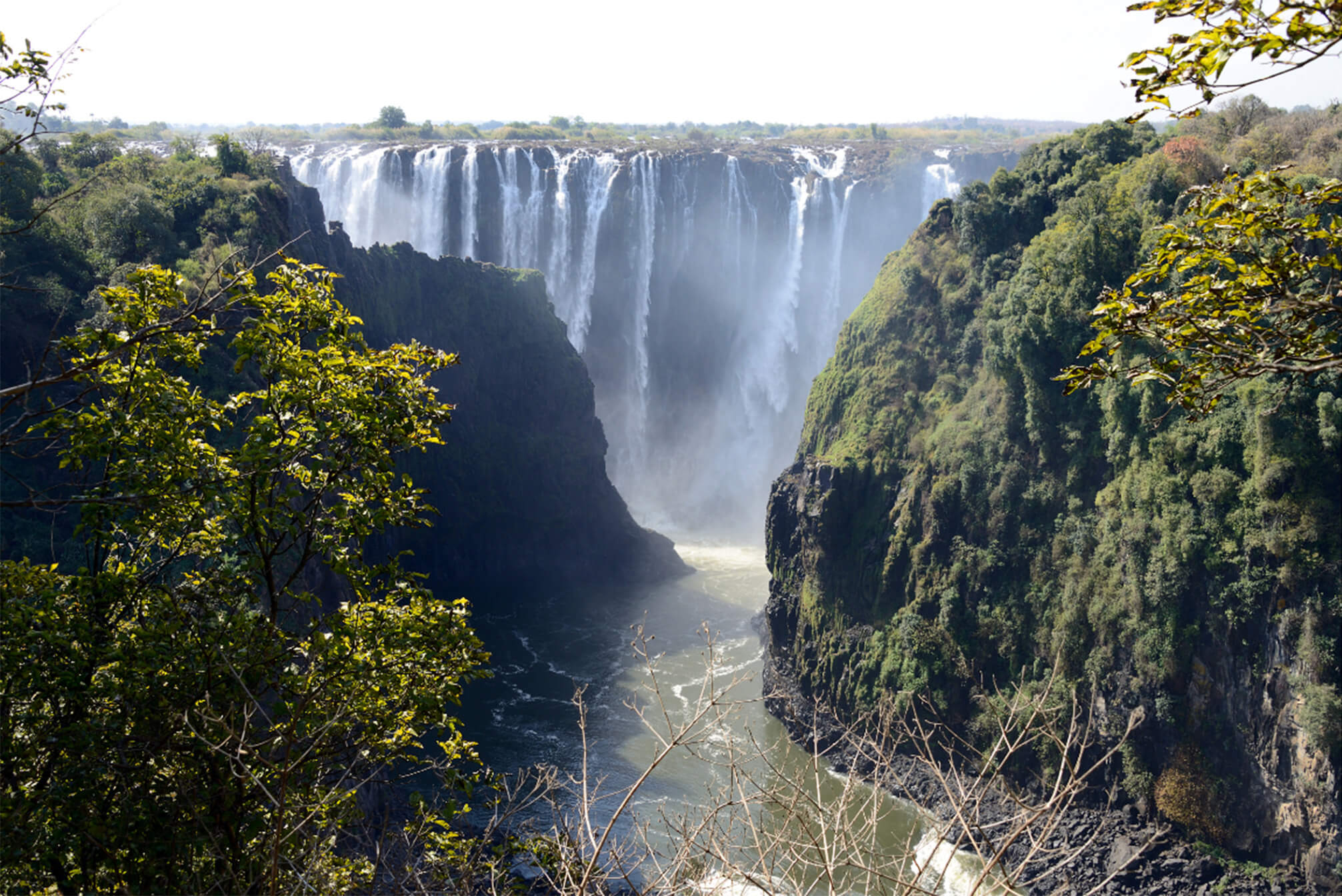 Zambia landscape and falls